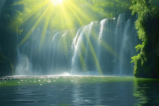 AI generated water flow nature professional photography photo