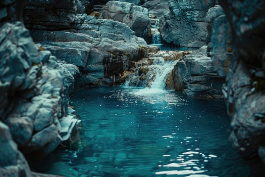 AI generated water flow nature professional photography photo
