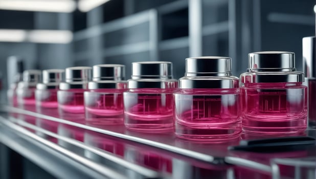 AI generated Jars with cosmetic emulsion photo