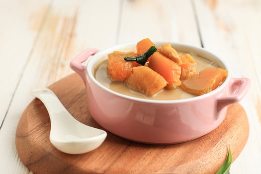 Kolak Labu or Sweet Pumpkin Coconut Soup, Popular for Ramadan Takjil photo