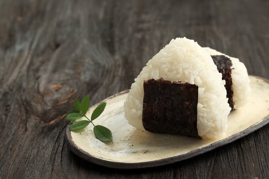 Onigiri Japanese Rice Ball with Nori Laver photo