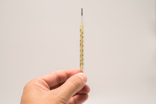 thermometer temperatur check white background photo