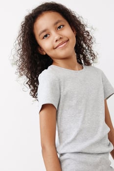 Adorable portrait person cute girl cheerful kid small afro one young happiness little african child photo