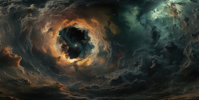 AI generated Cosmic abyss, swirling void. Digital art masterpiece, Ai Generated. photo