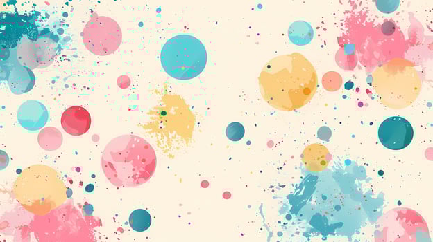 AI generated abstract colorful circle background photo