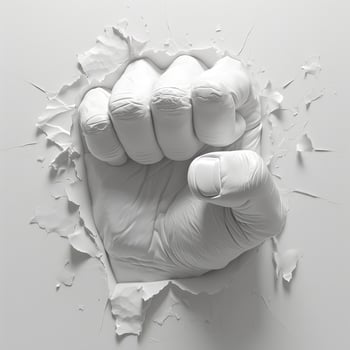 AI generated A human hand, exquisitely detailed for realism, reaches out with captivating authenticity. Ai Generated photo