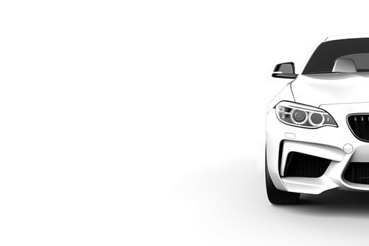 AI generated Modern Car Front View, Brandless Design. created with Generative AI photo