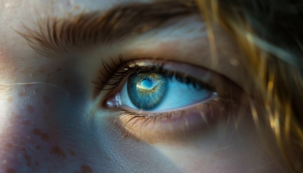 AI generated Close-up image of eyes photo