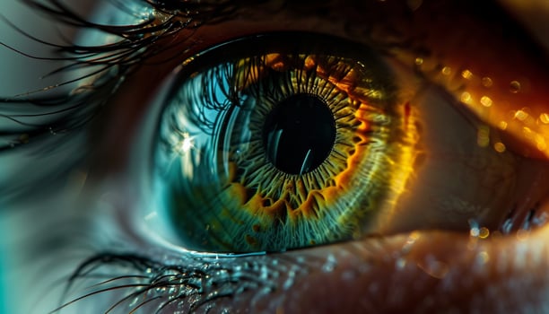 AI generated Close-up image of eyes photo