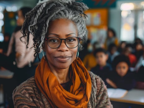 AI generated Empowerment Through Education - Women Inspiring Students photo