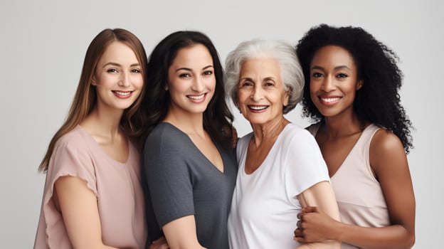 AI generated Diverse Women Embracing Beauty and Unity photo