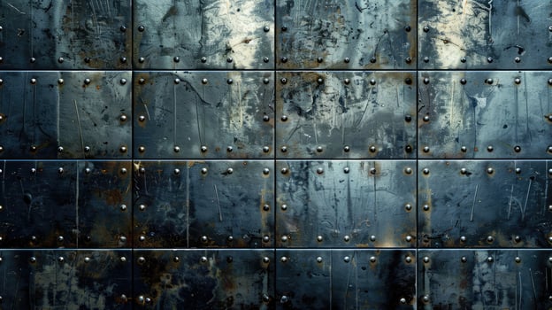 AI generated Tiled metal texture adds a contemporary touch, with reflective surfaces creating an industrial yet elegant ambiance, Ai Generated. photo