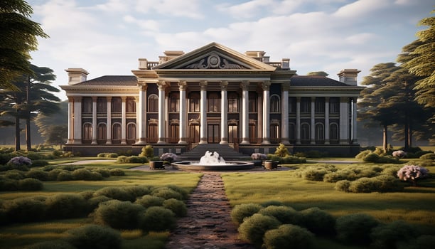 AI generated Famous architecture, history, travel cityscape, modern, neo classical monument generated by AI photo