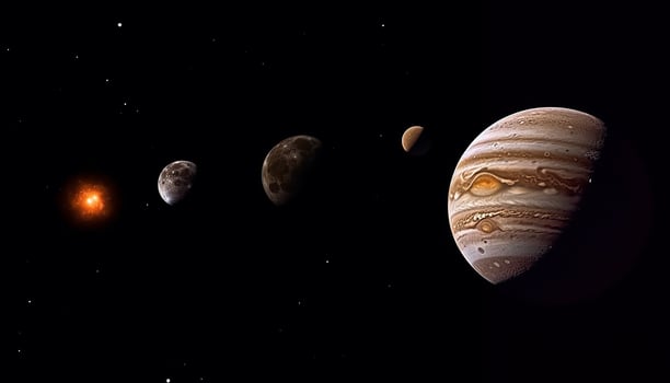 AI generated Night sky glows with moonlight, stars, and the Milky Way generated by AI photo