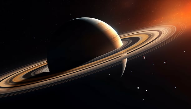 AI generated Futuristic spaceship orbiting a glowing star in the galaxy generated by AI photo