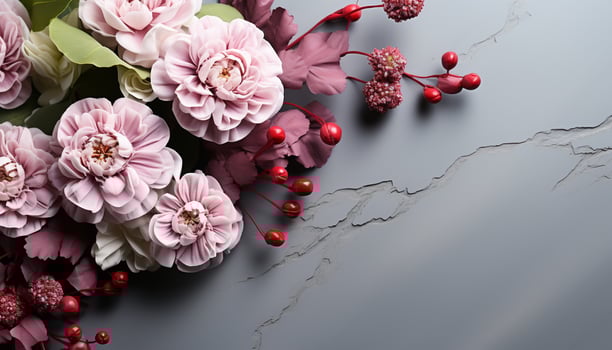 AI generated Nature bouquet a fresh, colorful celebration of beauty and growth generated by AI photo