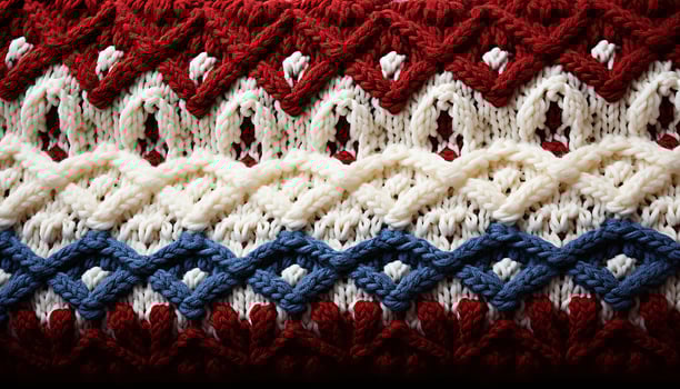 AI generated Woven pattern, warm clothing, knitting craft, softness in yellow generated by AI photo