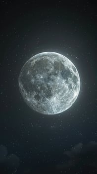 AI generated the full moon illuminating the night sky during the holy month of Ramadan, evoking a sense of serenity and spirituality amidst the peaceful darkness. photo