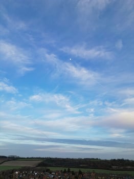 Most Beautiful Colours of Sky and Clouds During Sunset over England UK photo