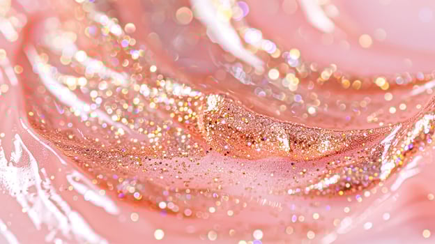 AI generated Beauty product and cosmetics texture, makeup shimmer glitter, blush eyeshadow powder as abstract luxury cosmetic background photo