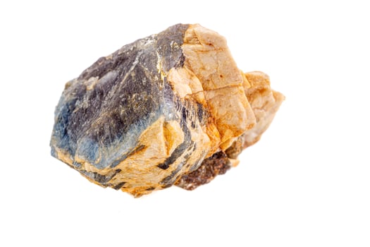 macro mineral stone sapphire on a white background photo