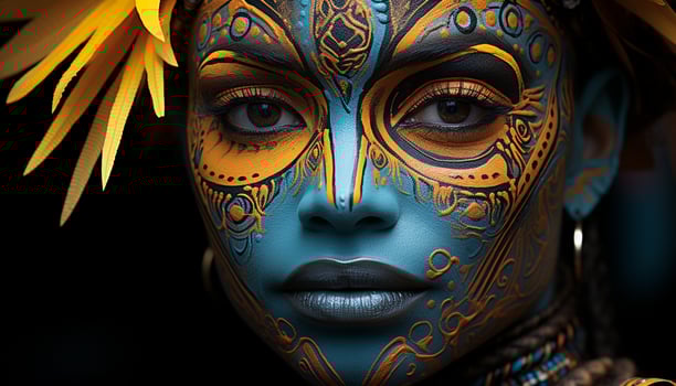 AI generated Beautiful young woman with elegant fashion looking at camera generated by AI photo