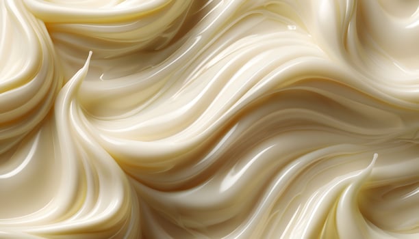 AI generated a close up of a white cream with swirls photo