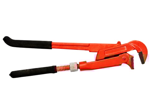 Adjustable spanner on white photo