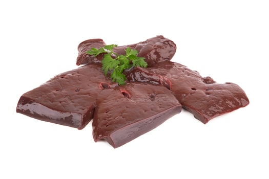 liver on white photo