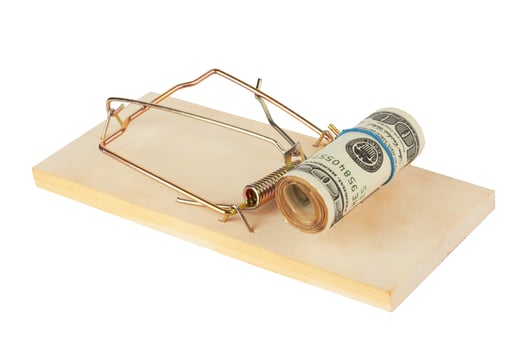 Mousetrap with dollars photo