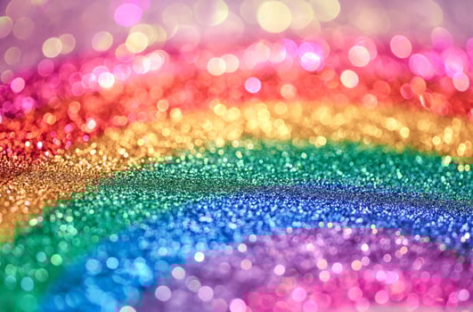 AI generated Multicolored glitter gradient photo
