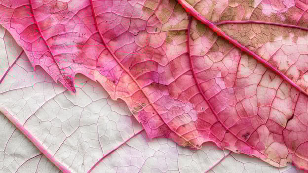 AI generated Close-up of an autumn leaf's intricate texture, showcasing vibrant hues. Ai Generated photo