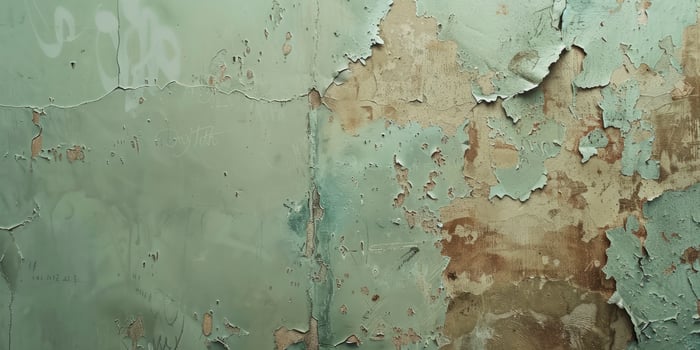 AI generated Ink Abstract Green and Chocolate Brown Wall Painting photo