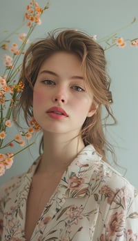 AI generated birchfashion blogger who loves a good print photo