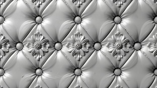 AI generated Close-Up Detail Button Leather Sofa Texture, an Elegant Element in Home Interior Design photo