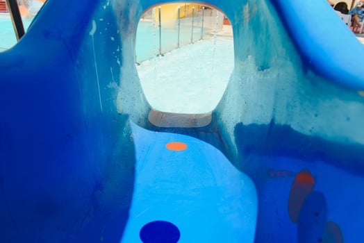 water slides at the water park photo