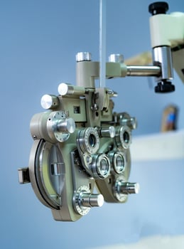 Hospital eye correction technology. Science human healthcare. photo