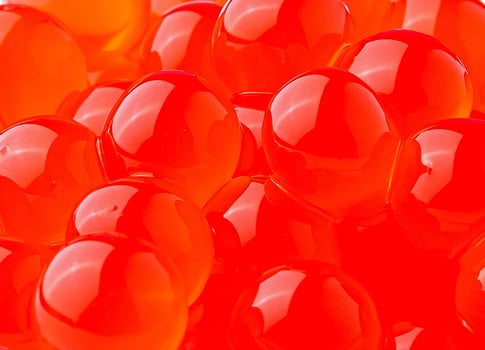 red caviar macro shot or closeup photo