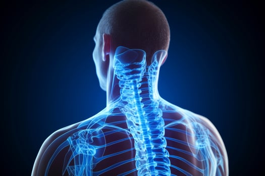 AI generated X-ray bones human body, medical concept, Generative AI photo
