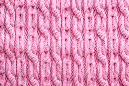 AI generated Pattern pink sweater fiber. Generate Ai photo