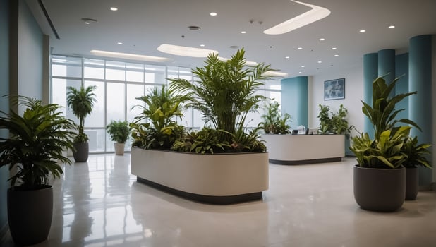 AI generated Hall of an empty clinic photo