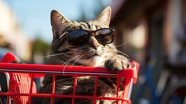 AI generated Whimsical Animal Encounters Tabby Cat Mutt and Bird Convey Playful Adventure in Unexpected Situations photo
