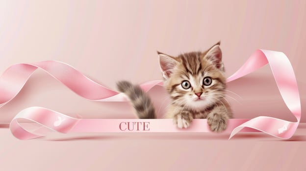 AI generated Hyper-realistic 3D paper layering technique creates a lifelike cat sculpture in pastel tones. Ai Generated photo