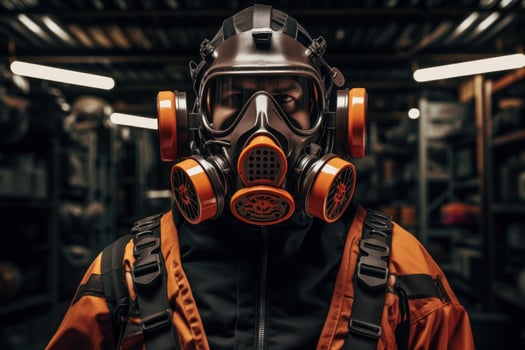 AI generated Innovative Person protective gear industry. Generate Ai photo