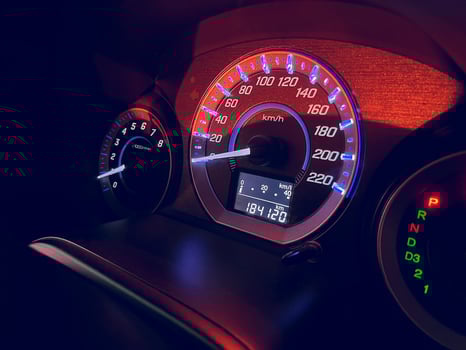 Dashboard of mileage car for background photo
