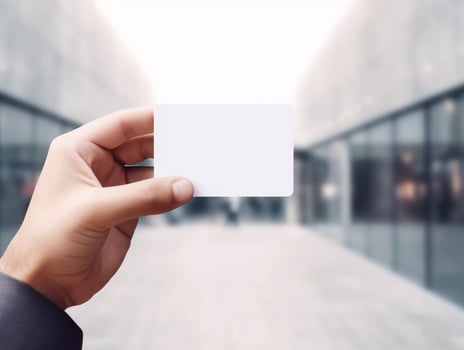AI generated Realistic Blank Business Card Mockup photo