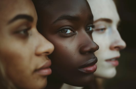 AI generated Harmony in human hues photo