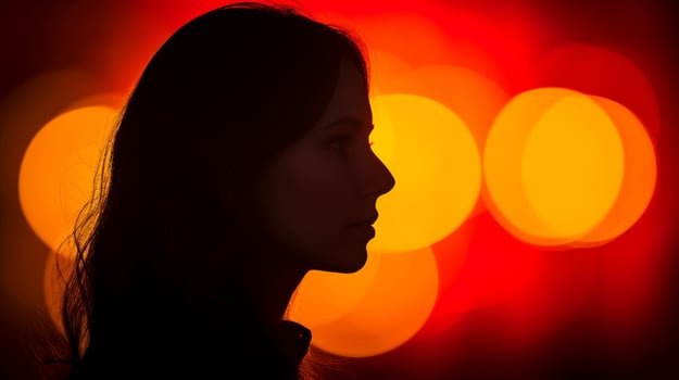 AI generated Close-up, Portrait women, stop violence against Women, Generative AI photo