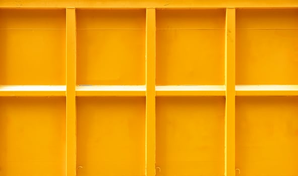 Pattern yellow container of truck with striped line texture photo