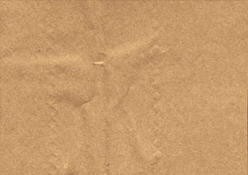 Crumpled brown kraft paper texture banner background photo